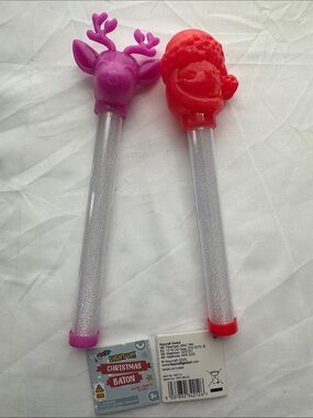 Keycraft Light Up Christmas Batons - Reindeer and Santa Set